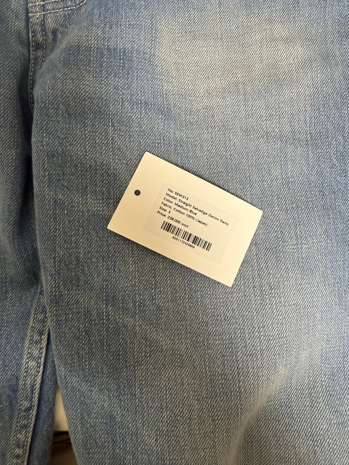 스테디에브리웨어 sew 셀비지 미디엄블루 3사이즈 상품이미지4