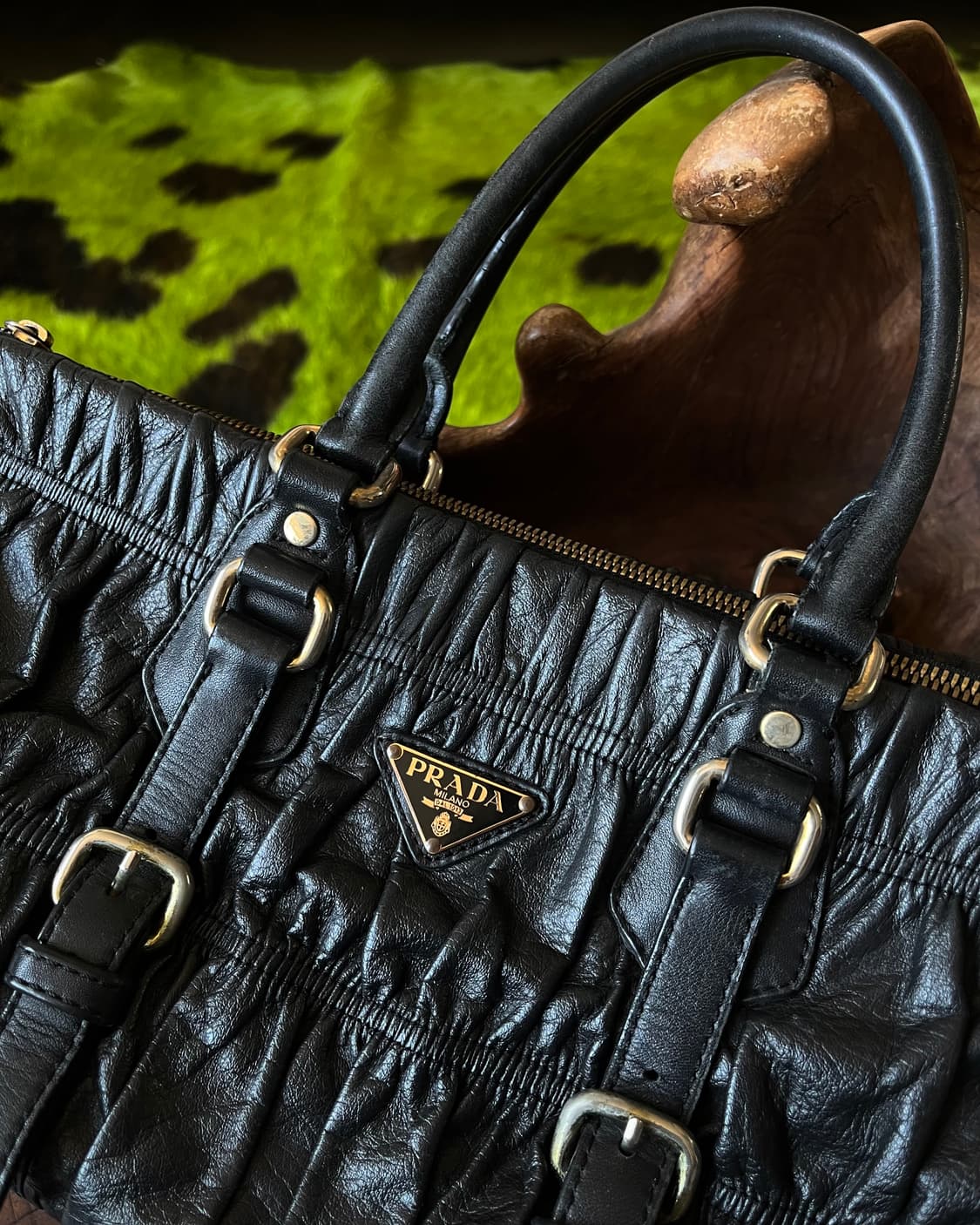 00s Old PRADA Archive Nappa Leather Bag 상품이미지4