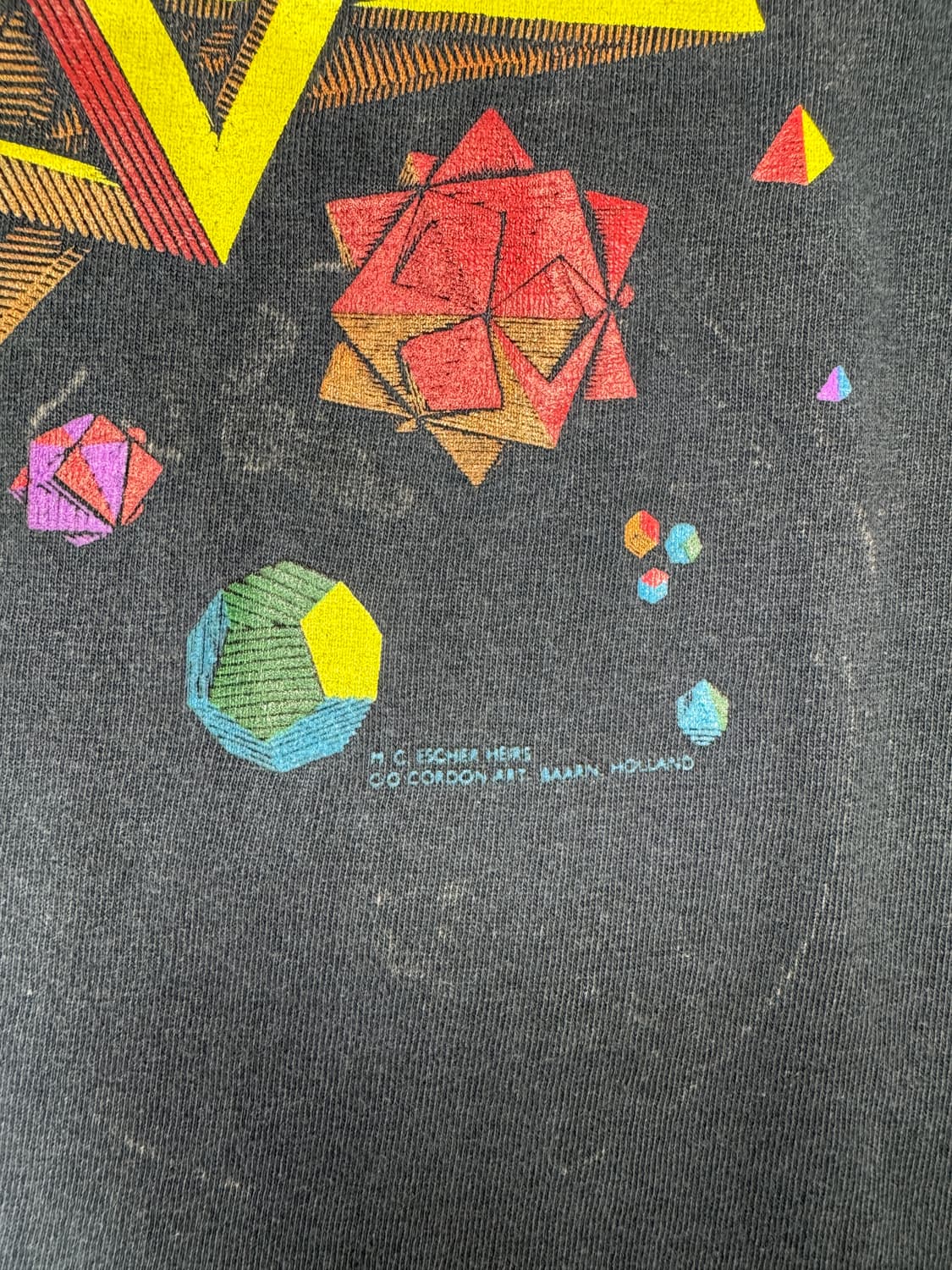 빈티지 90s MC Escher 에셔 카멜레온 티셔츠 XL 상품이미지4