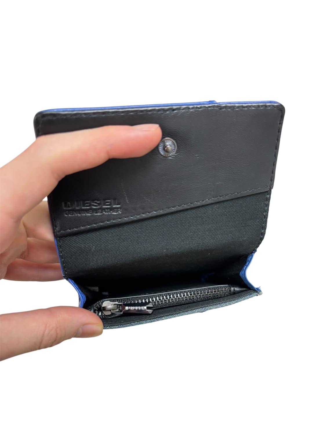 디젤 메탈로고 블루 미니 지갑      상품이미지5