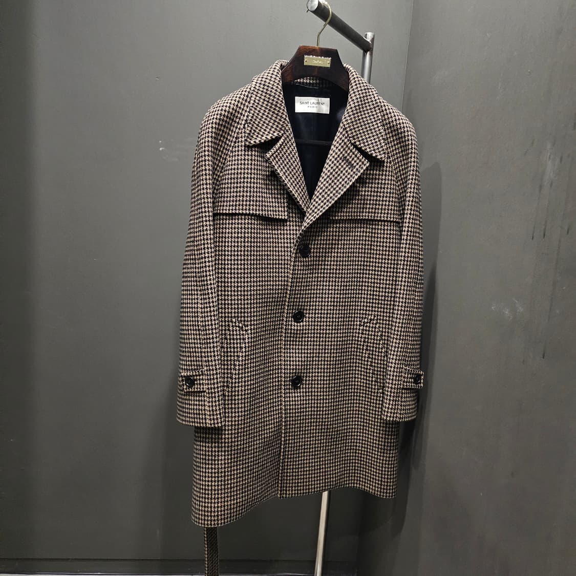 생로랑 하운드투스 벨티드 강동원 코트 상품이미지2