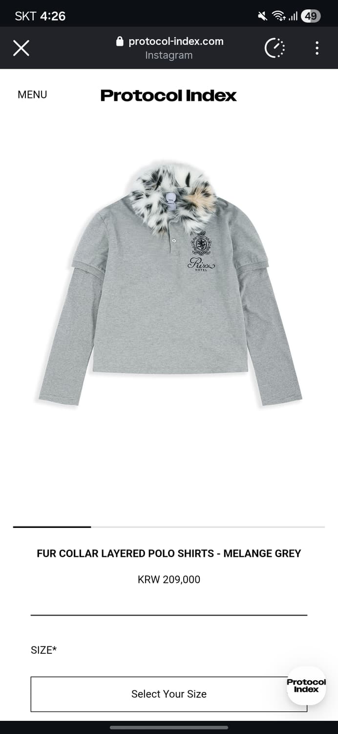 프로토콜 인덱스 퍼 카라 레이어드 폴로 셔츠 2 상품이미지1