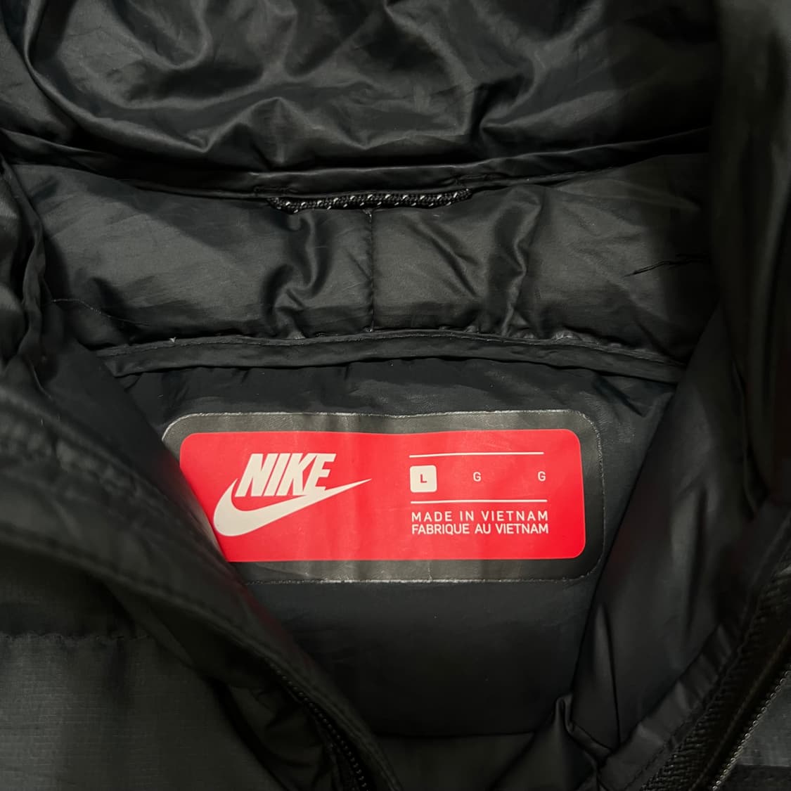 나이키 키즈 덕다운 와펜 후드 롱 패딩 점퍼 [블랙] L/75 상품이미지5