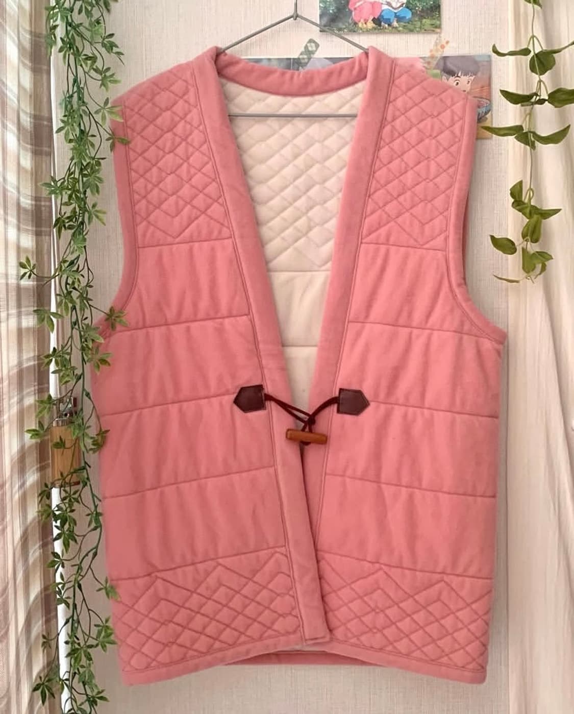 핑크 한텐 조끼 상품이미지1
