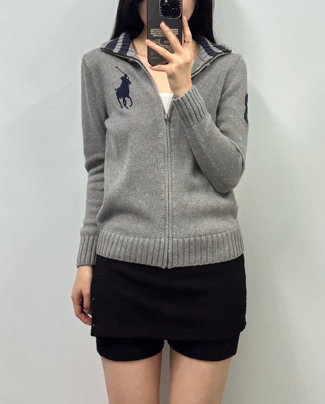 폴로 랄프로렌 빅포니 그레이 가디건 니트 집업  상품이미지1