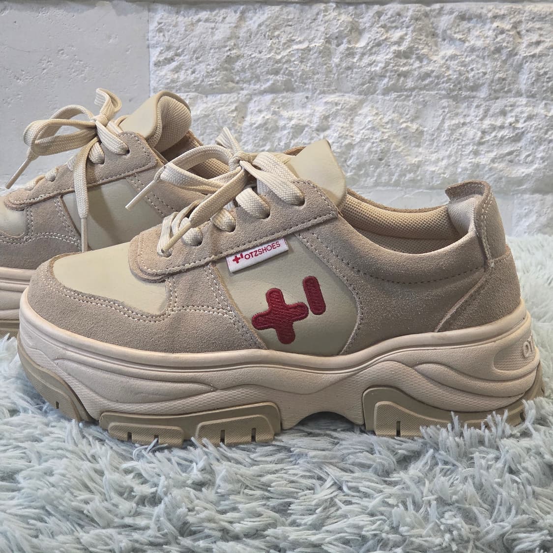 1w-10:OTZ SHOES오티지슈즈 플랫폼 스니커즈 다크 베이지 220 상품이미지2
