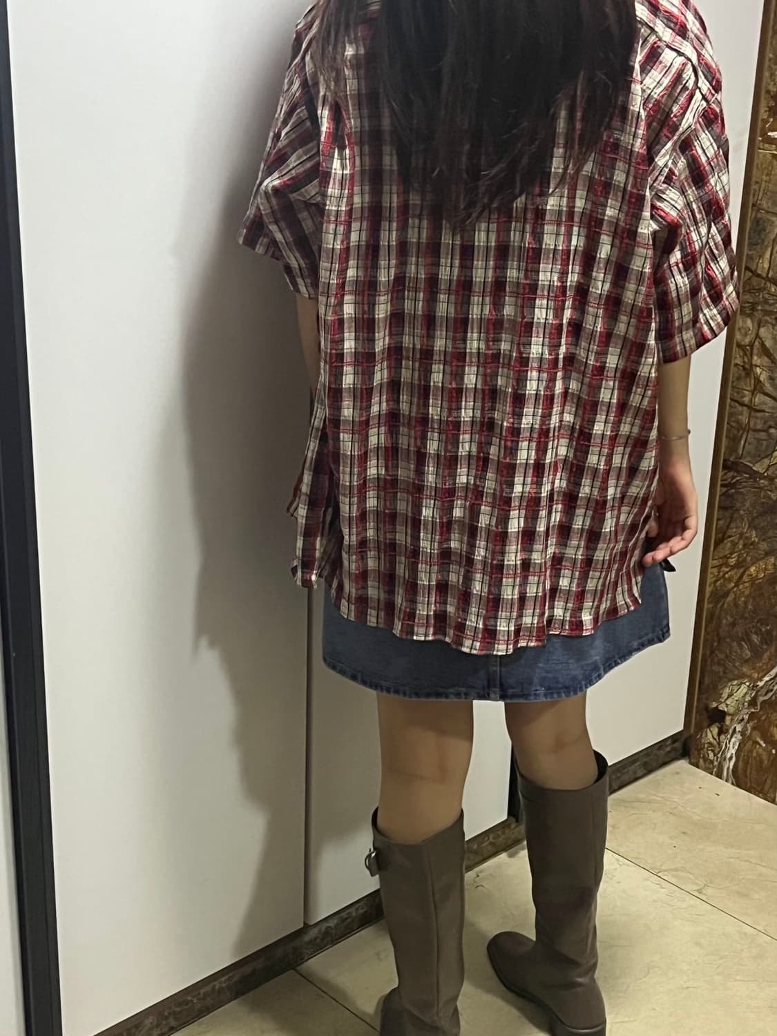 반팔 체크셔츠 상품이미지7