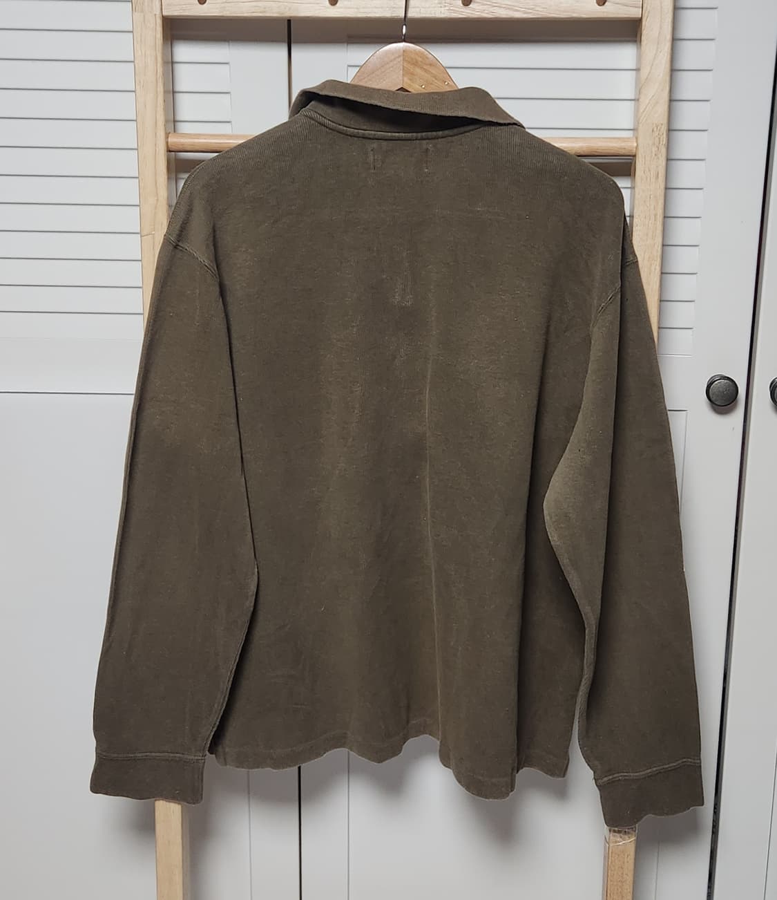 폴로 랄프로렌 오버핏 브라운 반집업 니트 맨투맨 상품이미지4