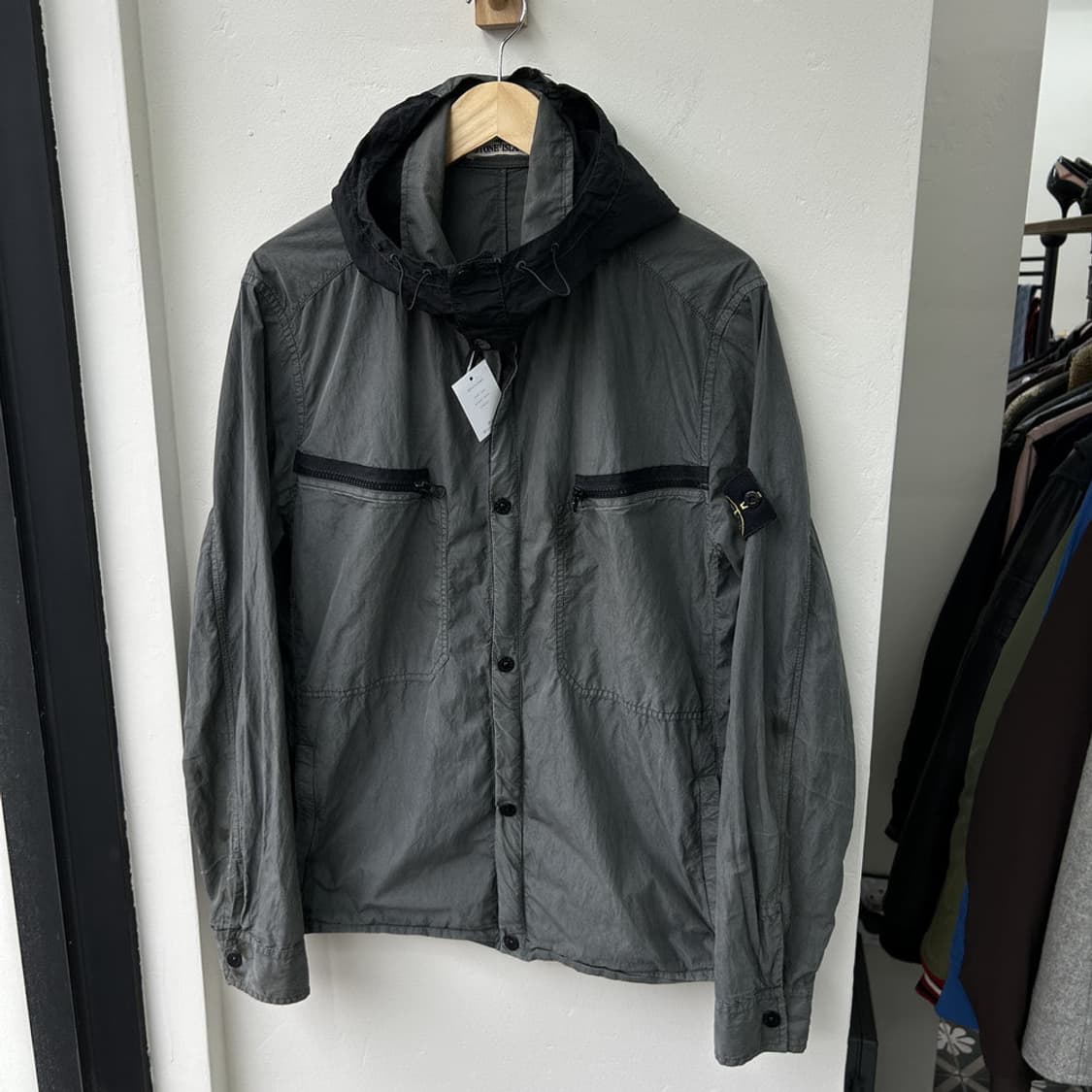 16581 - 스톤아일랜드 가먼트다잉 후드 자켓 상품이미지2