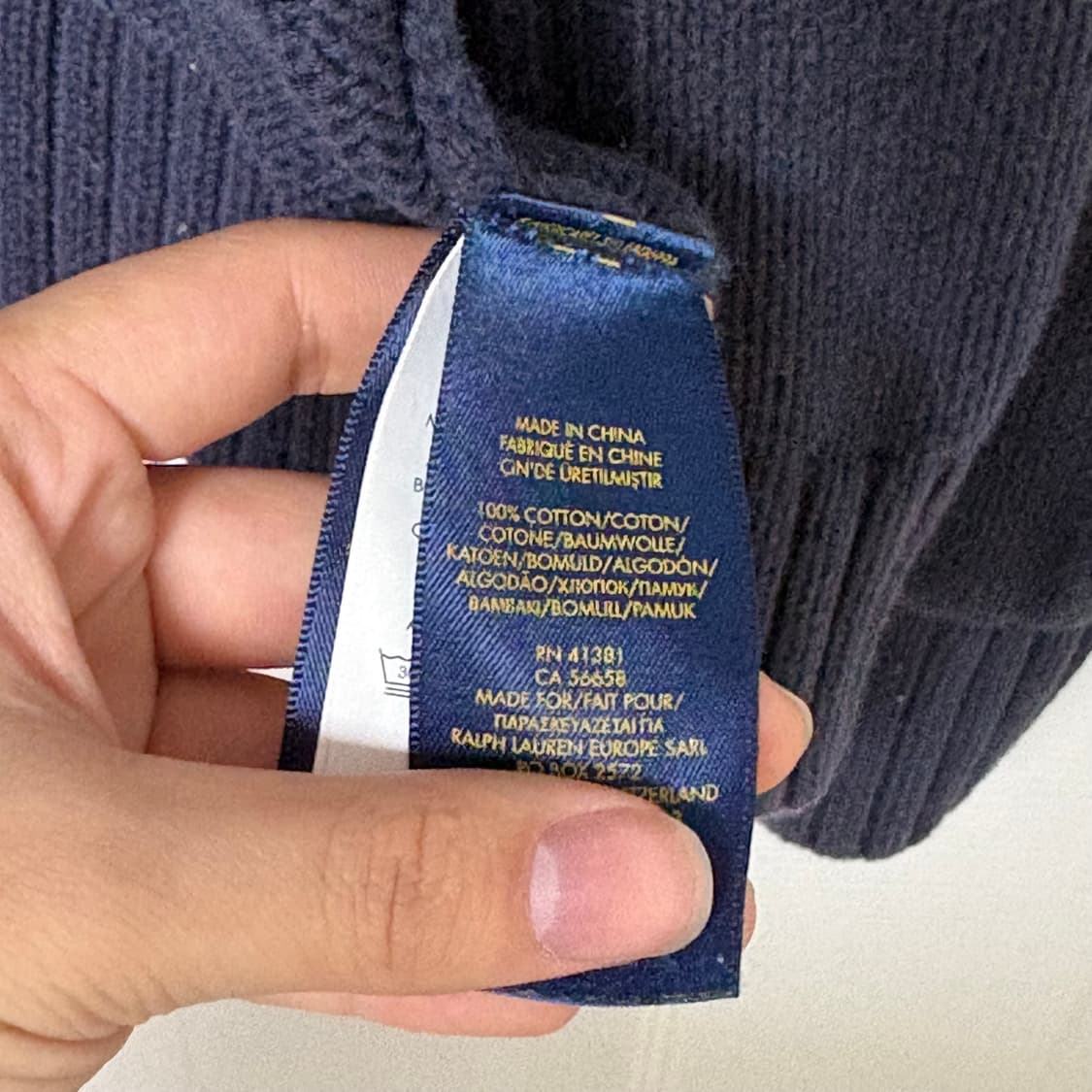 폴로 랄프로렌 니트 집업 (네이비) 상품이미지7