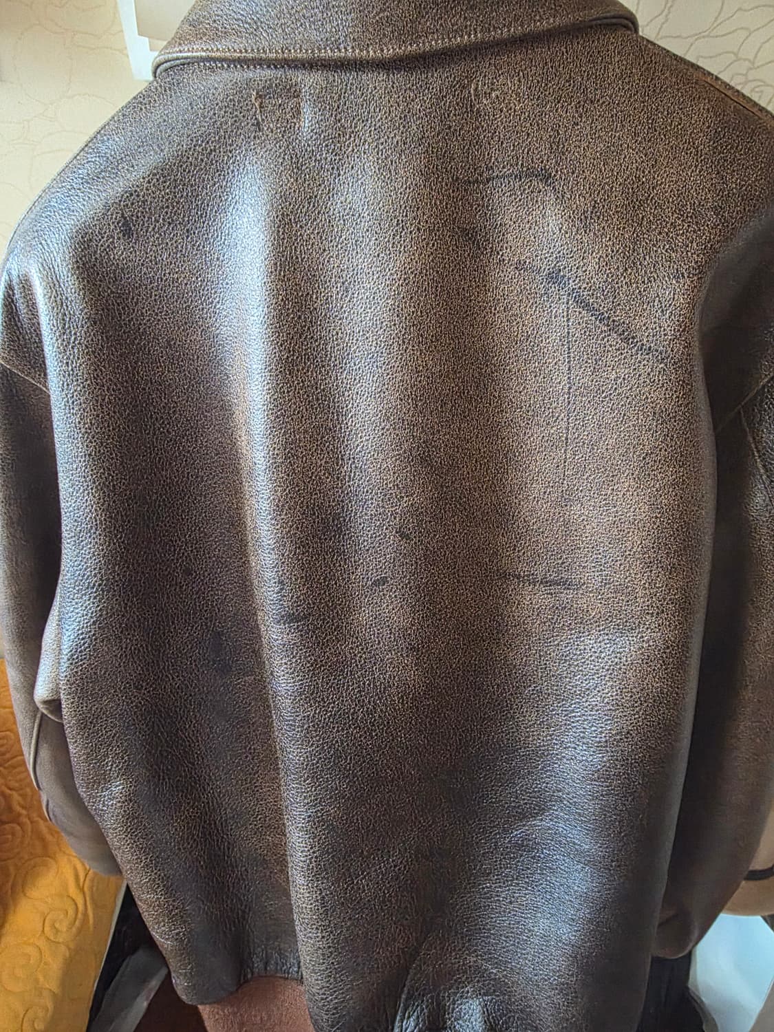 아카펠라클로딩 a2 소가죽차심 빈티지가공lot 427 44사이즈 상품이미지7