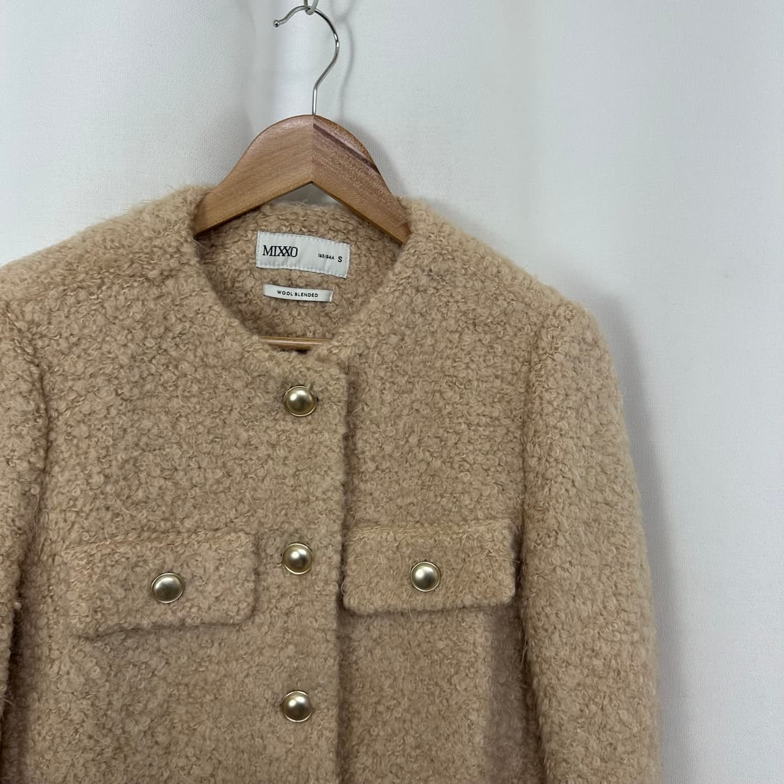 미쏘 여자 울 양모 금장버튼 자켓 S (44-55추천) 상품이미지3