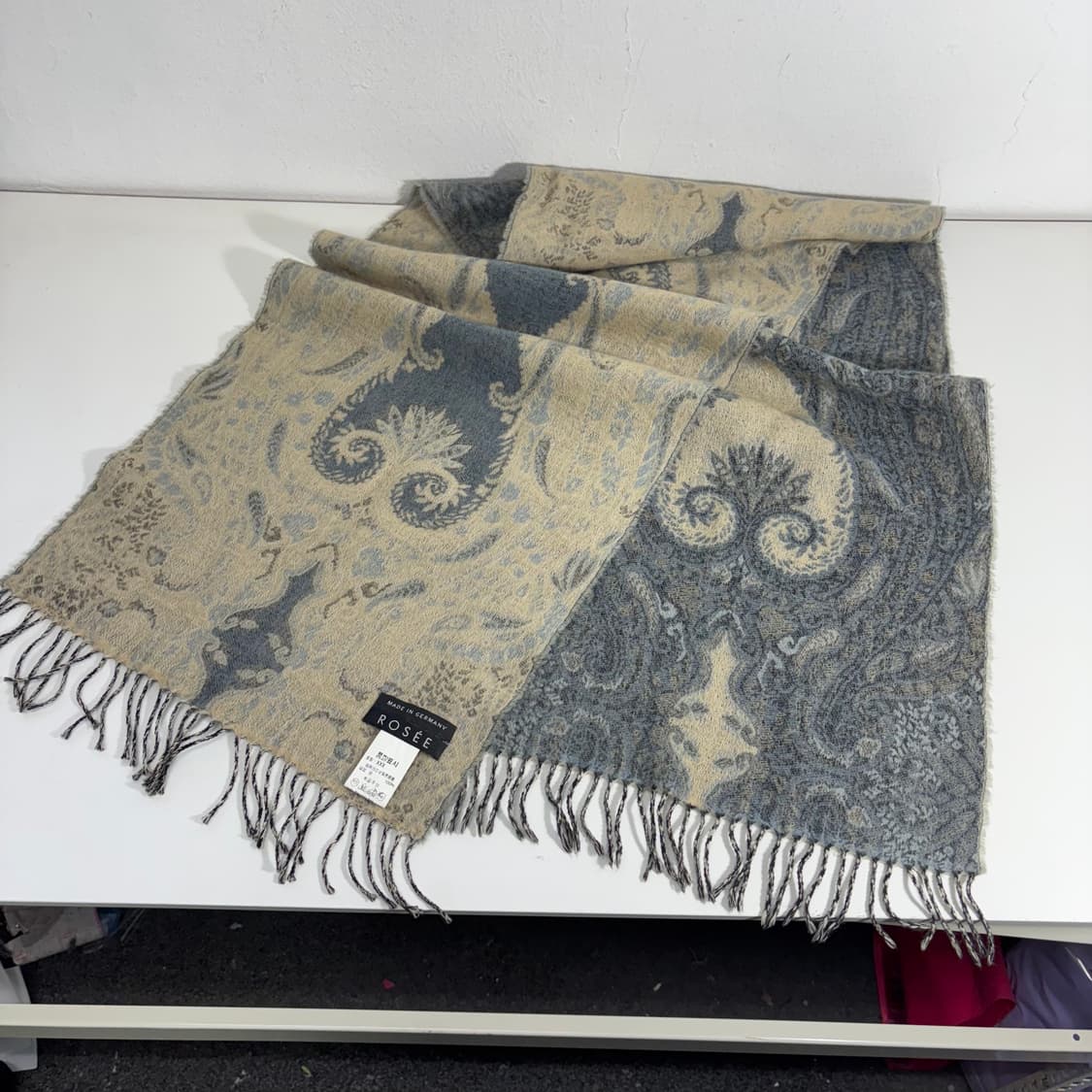 OS ROSEE 에스닉패턴 울 머플러 목도리 상품이미지2