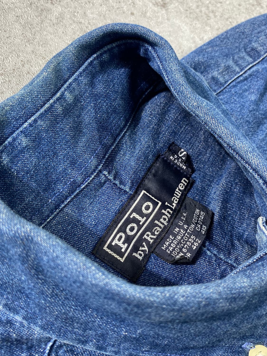 [S] 90s Polo 폴로 랄프로렌 데님셔츠 상품이미지7