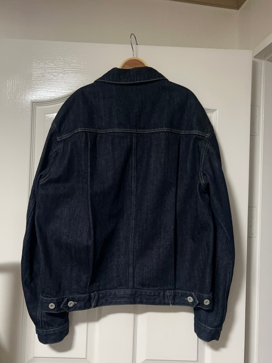 러프사이드 드레이프 데님자켓 원워시 상품이미지2