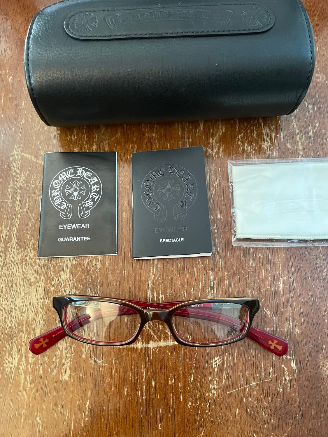 크롬하츠안경 스틸베이비 레드브라운컬러 상품이미지2