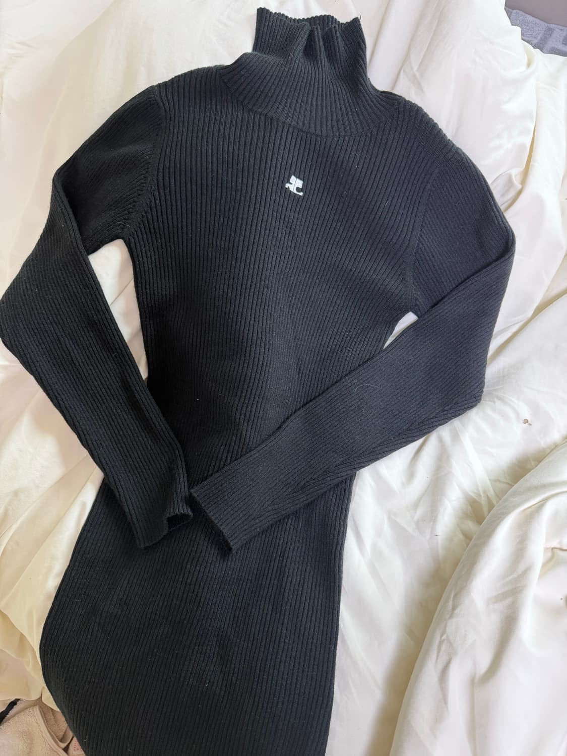 꾸레쥬 자수 롱 원피스  상품이미지1