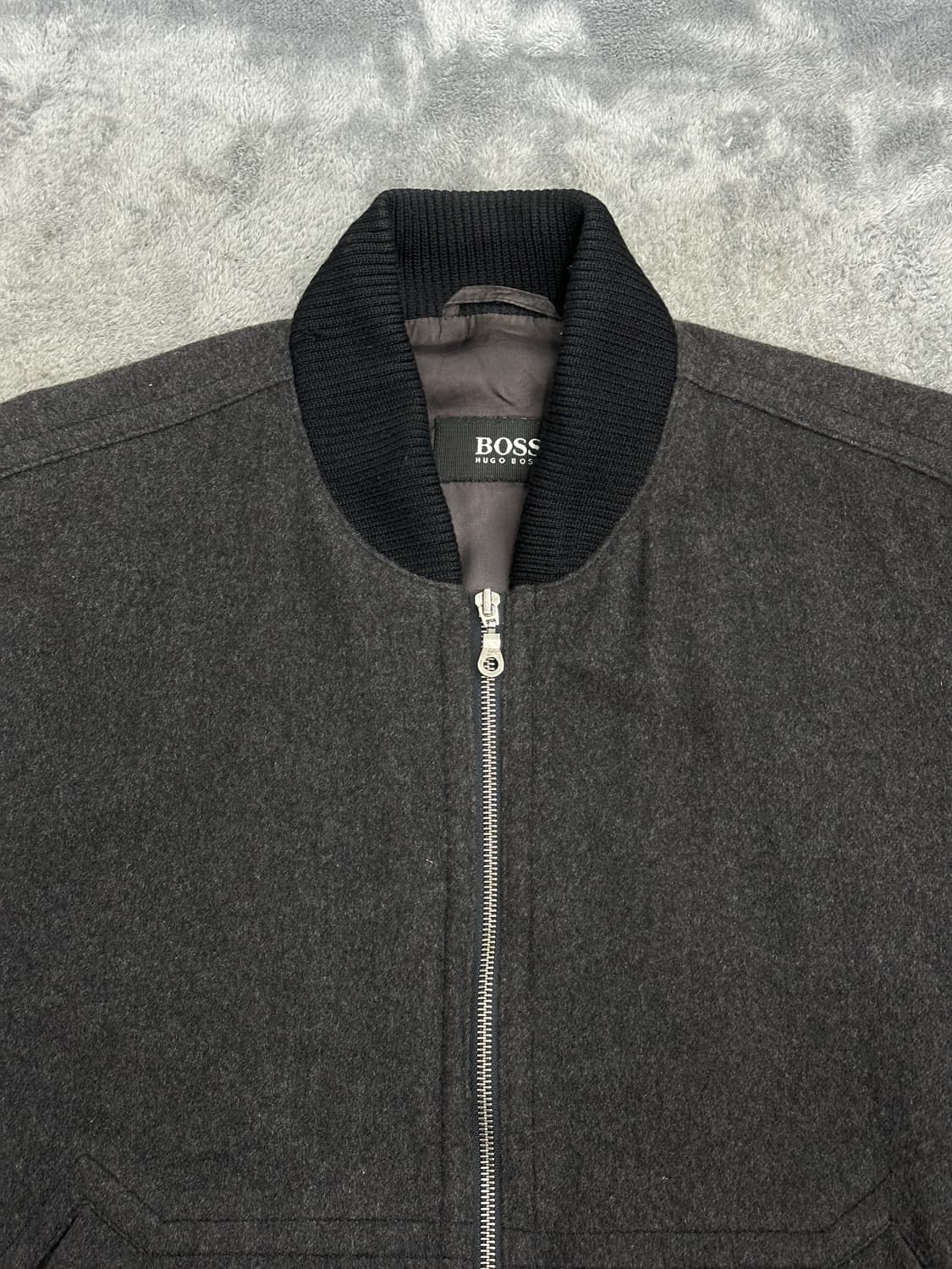 00s 휴고보스 캐시미어 봄버 자켓 XXL 상품이미지4