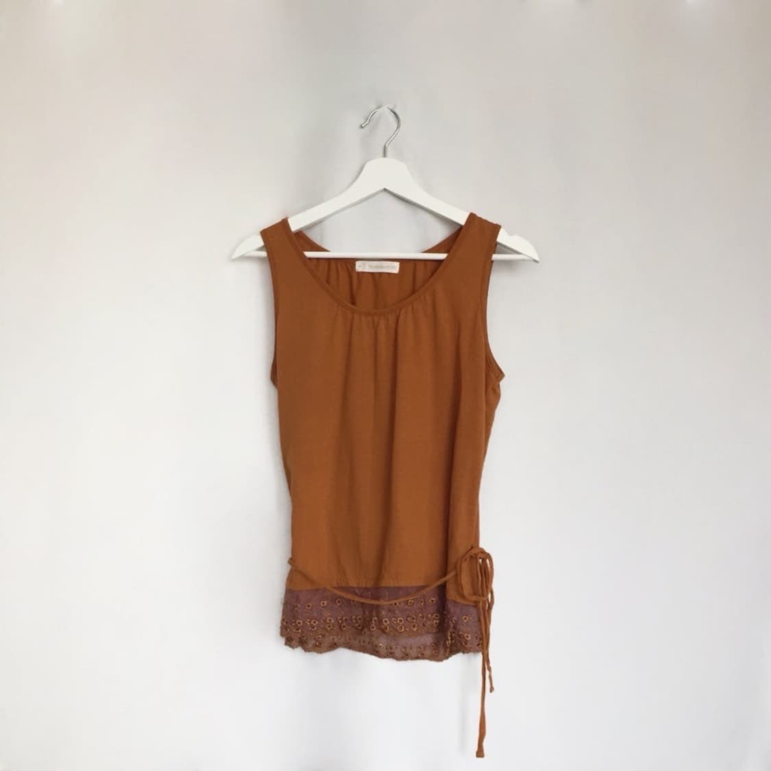 639. orange lace string sleeveless 상품이미지1