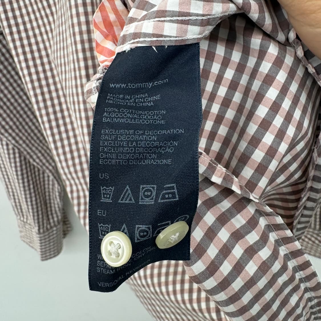 타미힐피거 체크 긴팔 셔츠 남m 상품이미지5