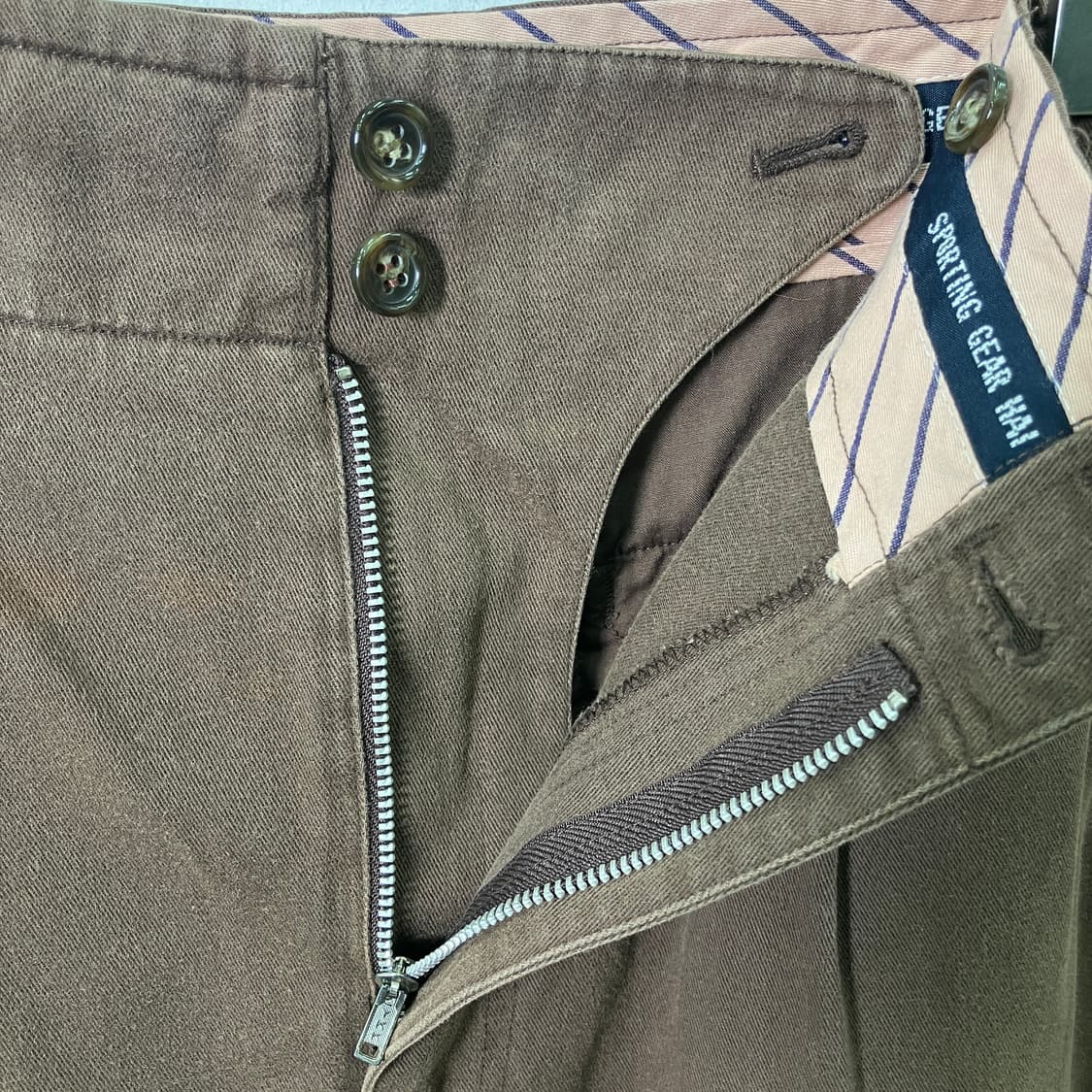 이세이 미야케 하이 스포르팅 기어 브라운 코튼 롱 스커트 상품이미지6