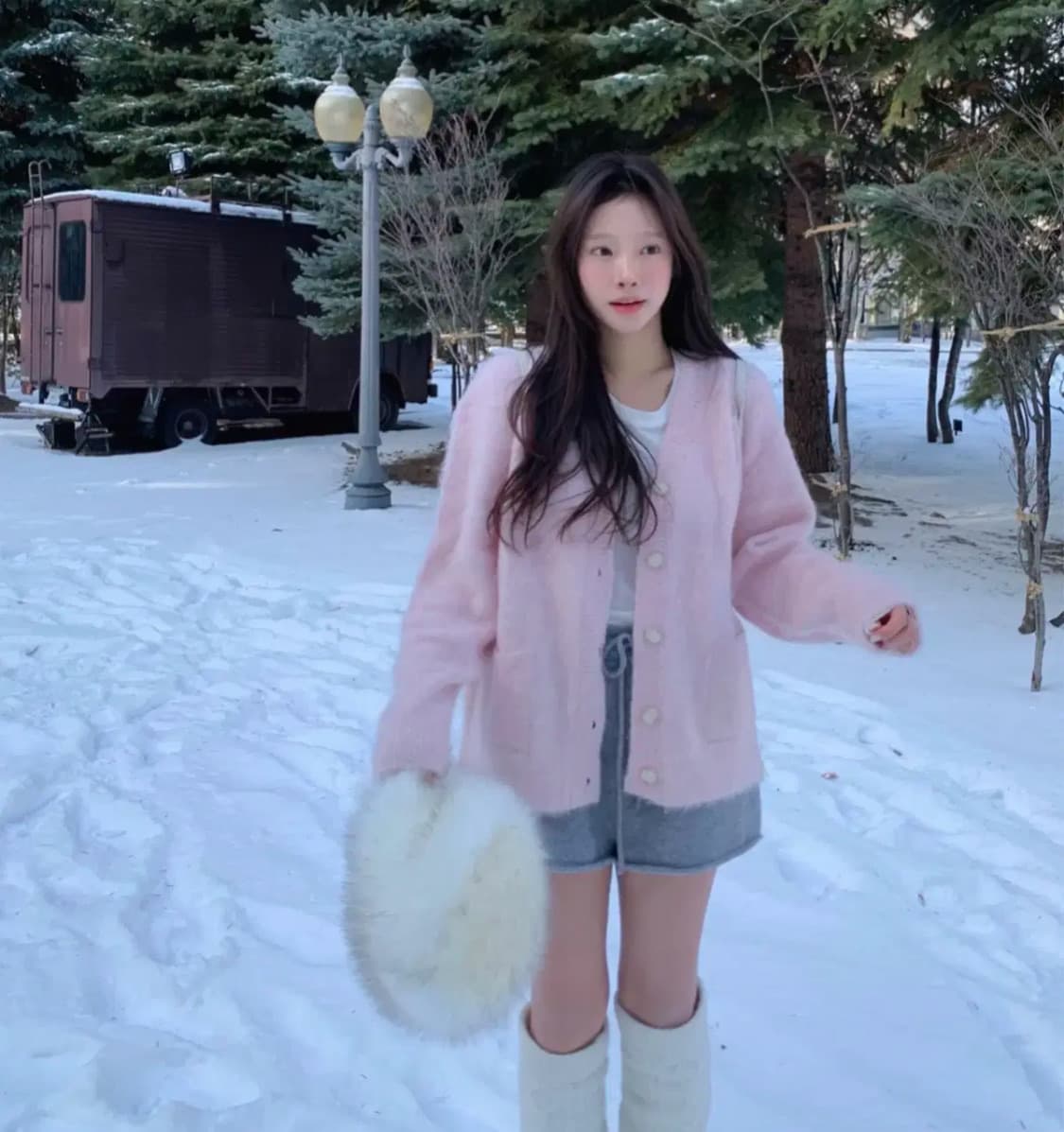 Leeds 샵리즈 핑크 테디 가디건 미사용품 상품이미지2