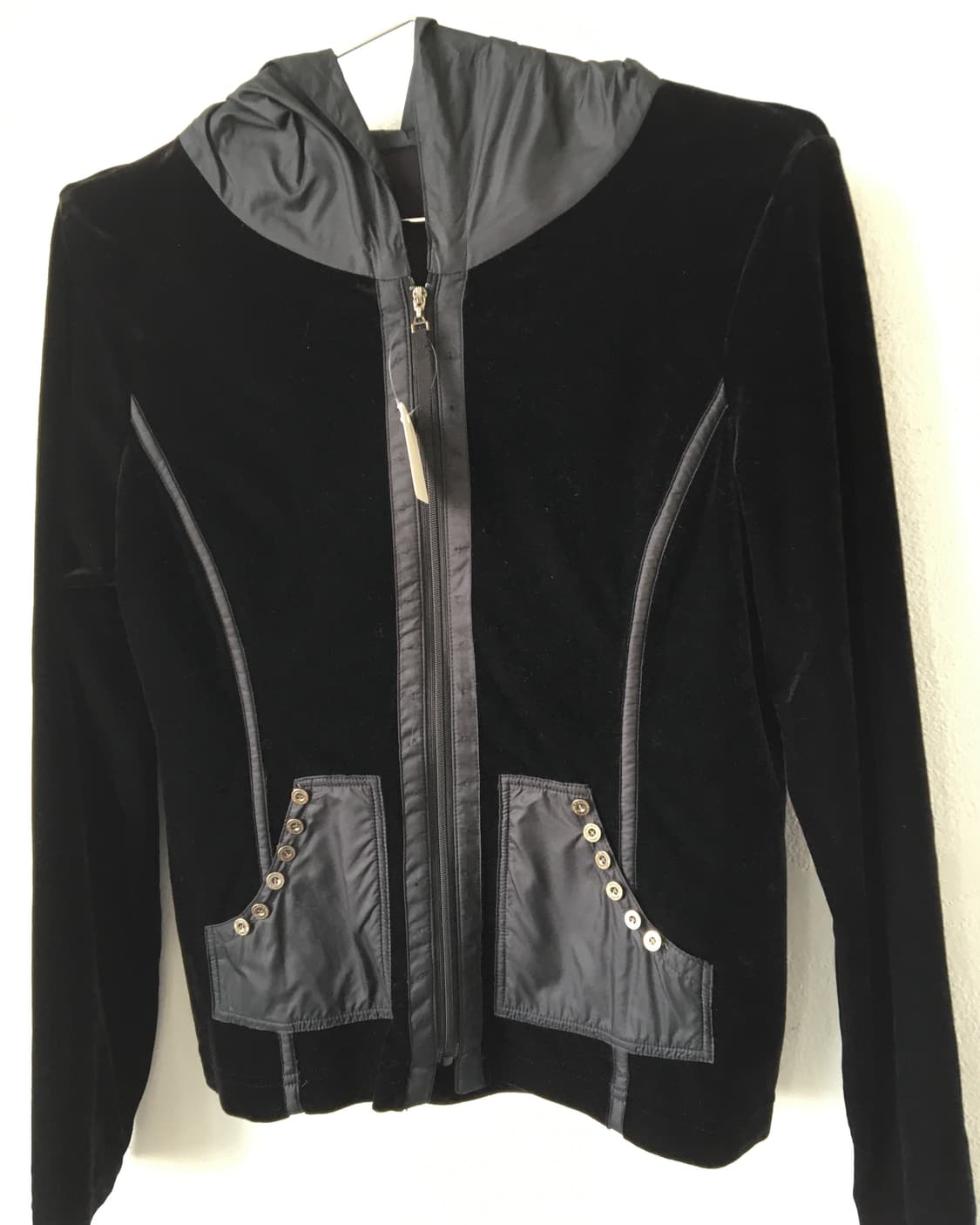 Glossy layer velvet hood zip up 상품이미지3