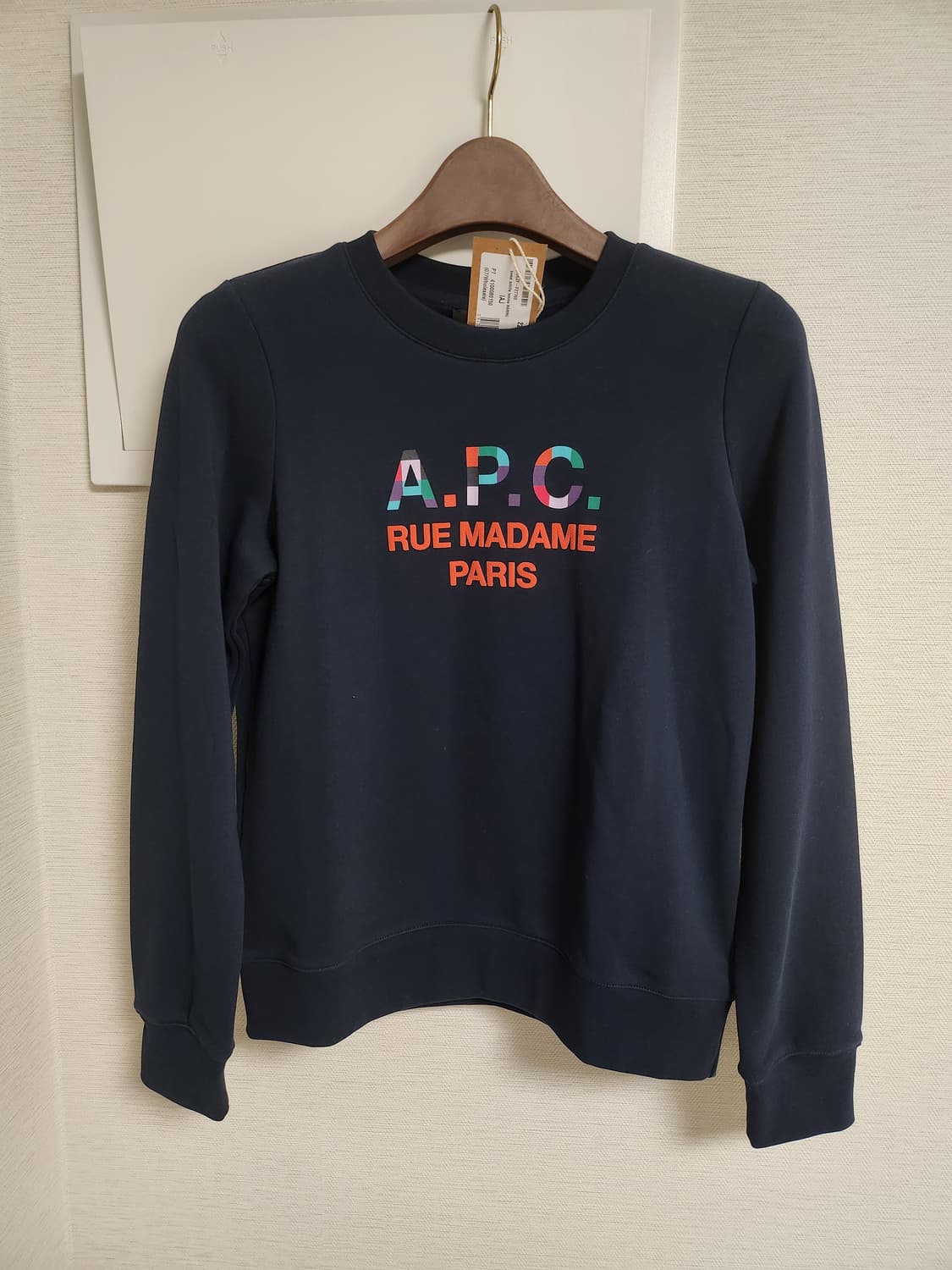 새상품) apc 아페쎄 로고 여성 맨투맨 xs 상품이미지1
