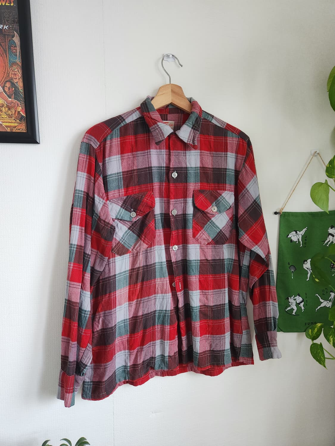 60s 캠프카라 울 셔츠(USAmade) 상품이미지1