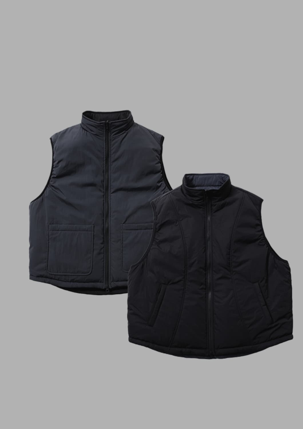 발루트 리버시블 패디드 베스트 블랙차콜 3사이즈 상품이미지1