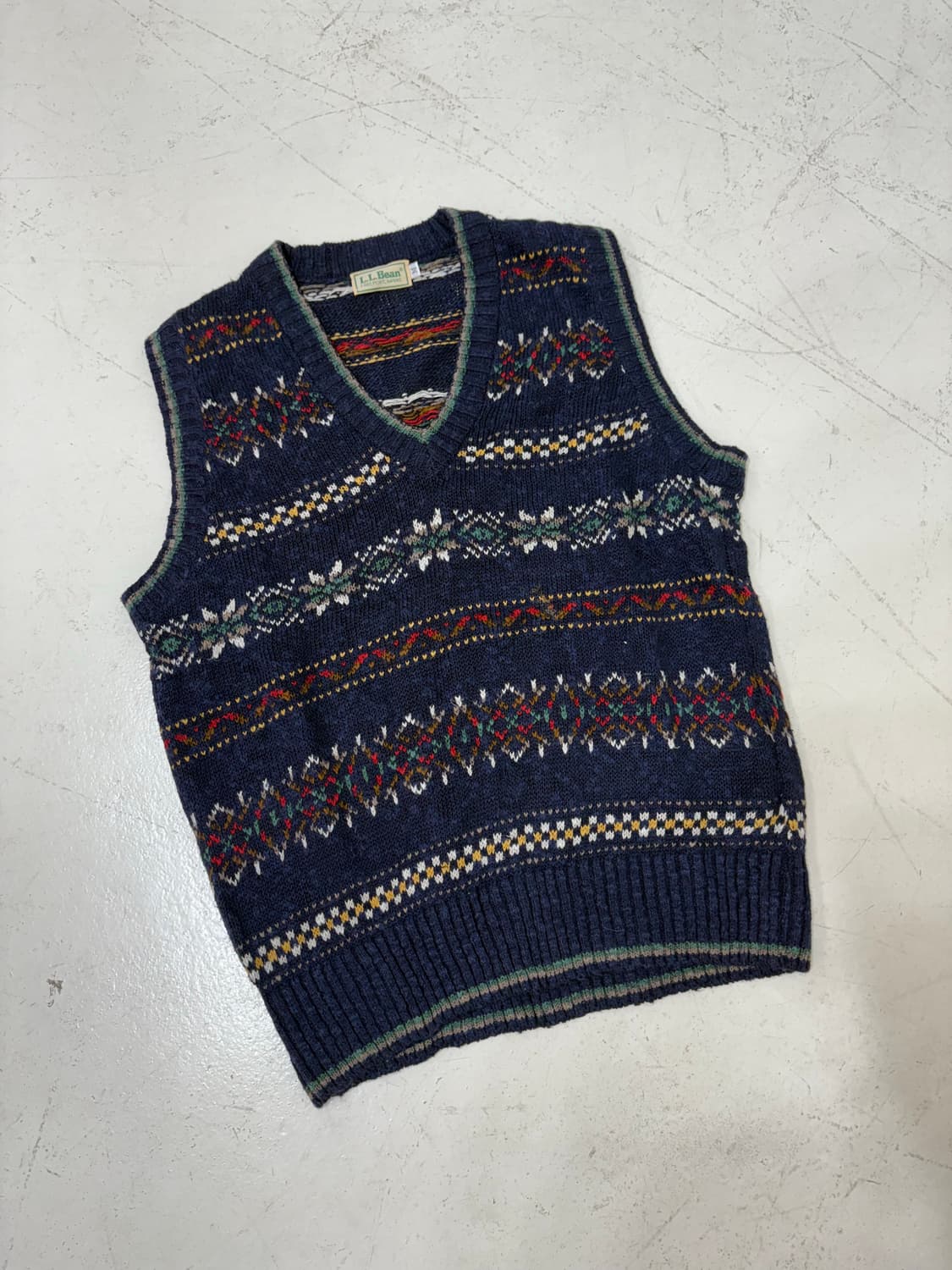 80’s LL Bean Fair isle knit  Vest. 상품이미지2