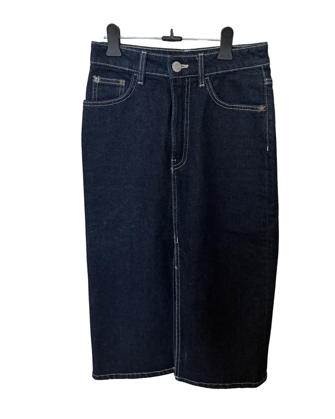 여행룩 휴양지룩)ZARA 앞트임 데님 롱스커트 상품이미지1