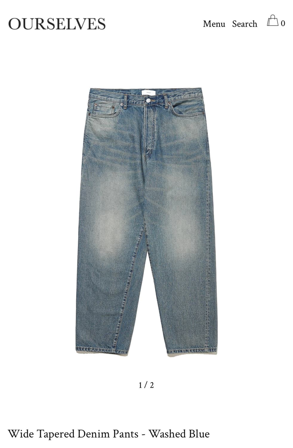 25fw] 아워셀브스 와이드 테이퍼드 데님 3사이즈 상품이미지3