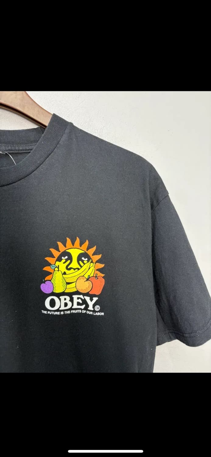 오베이 후르츠오브 아워 레이버 클래식 블랙 반팔 H1906 상품이미지4