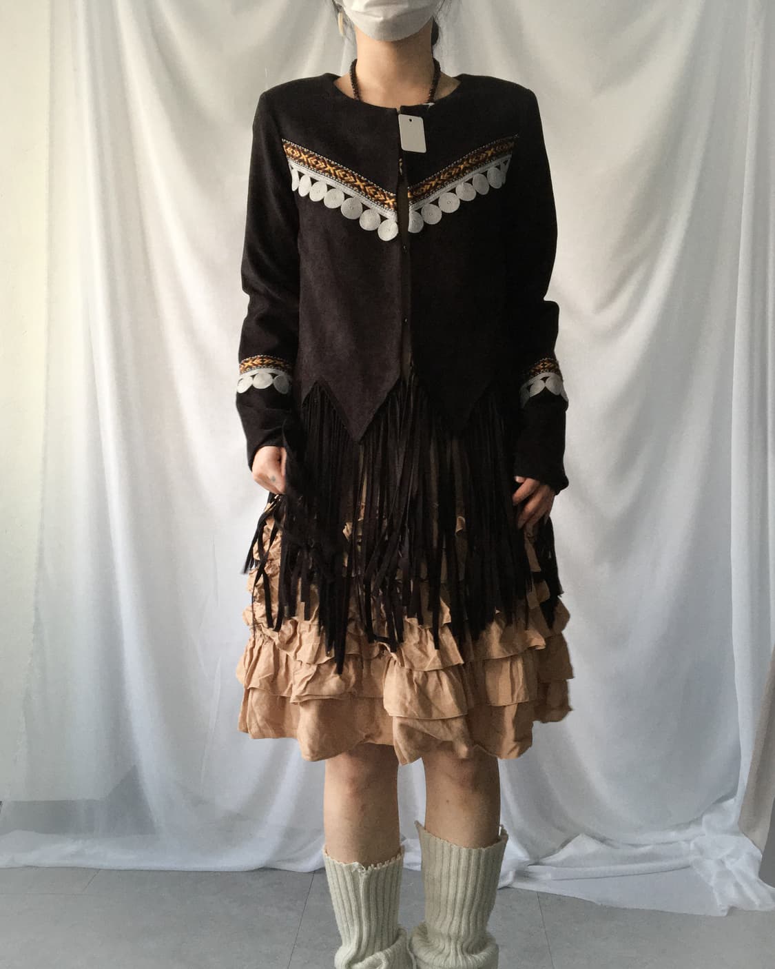 Ethnic mood fringe jacket 상품이미지9