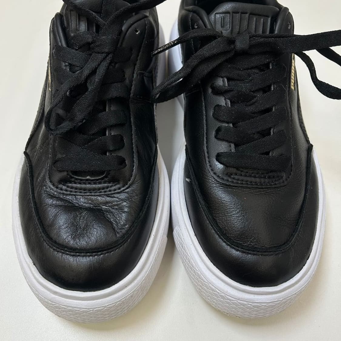 퓨마 레더 오슬로 마야 플랫폼 스니커즈 블랙 230 상품이미지4