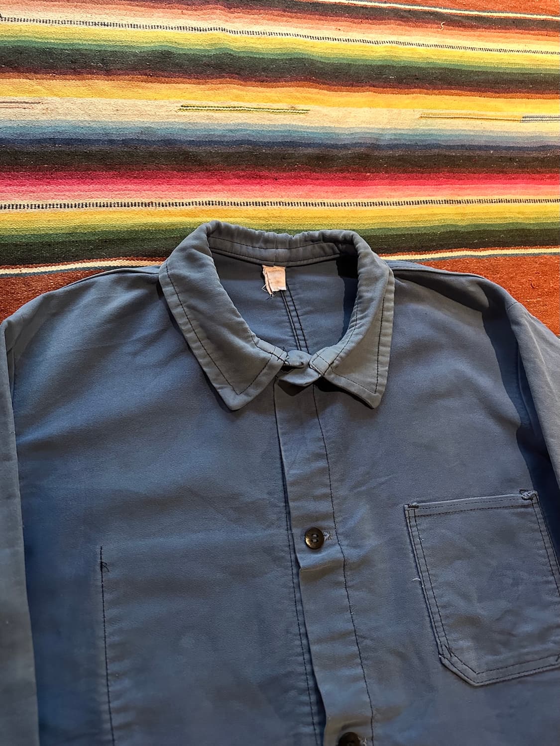 60s 70s 빈티지 프렌치 몰스킨 워크 자켓 상품이미지3