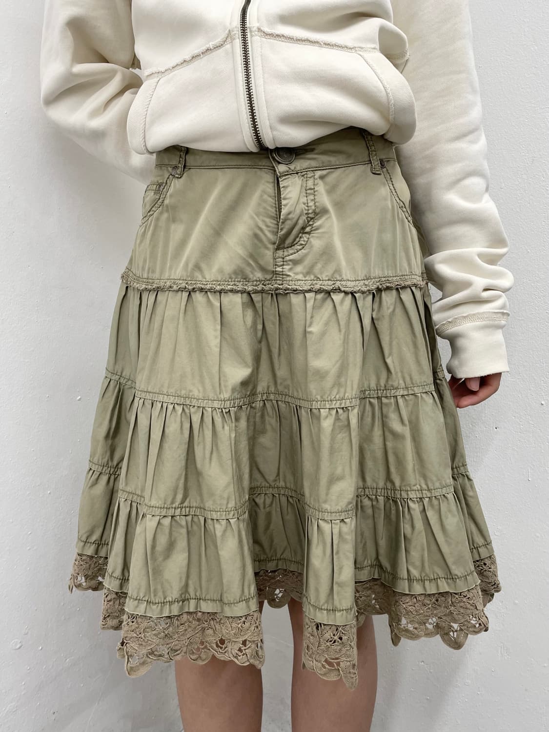 페어리그런지 레이스 캉캉 디테일 스커트 상품이미지3