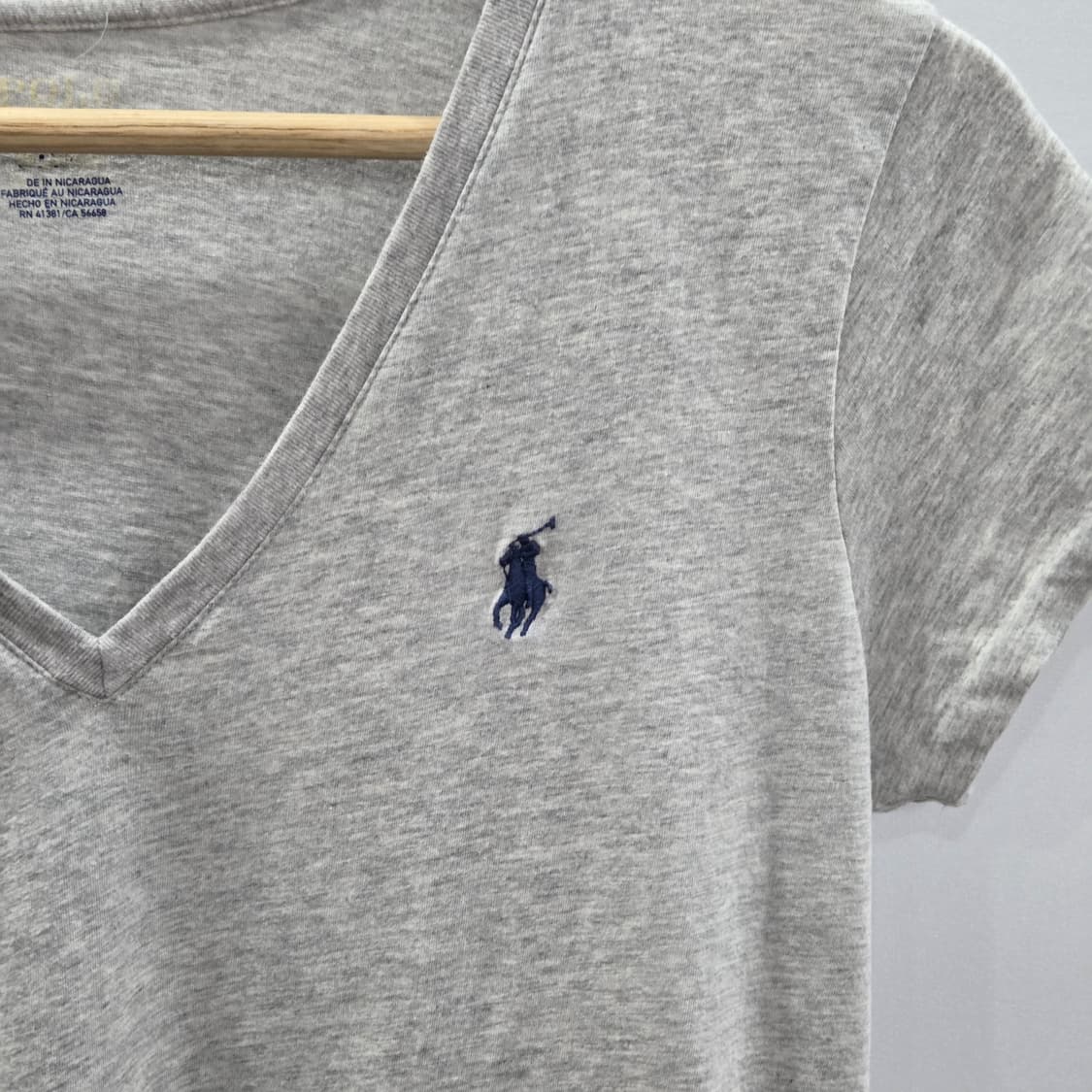 폴로랄프로렌 우먼 브이넥 티셔츠 그레이 M 상품이미지2