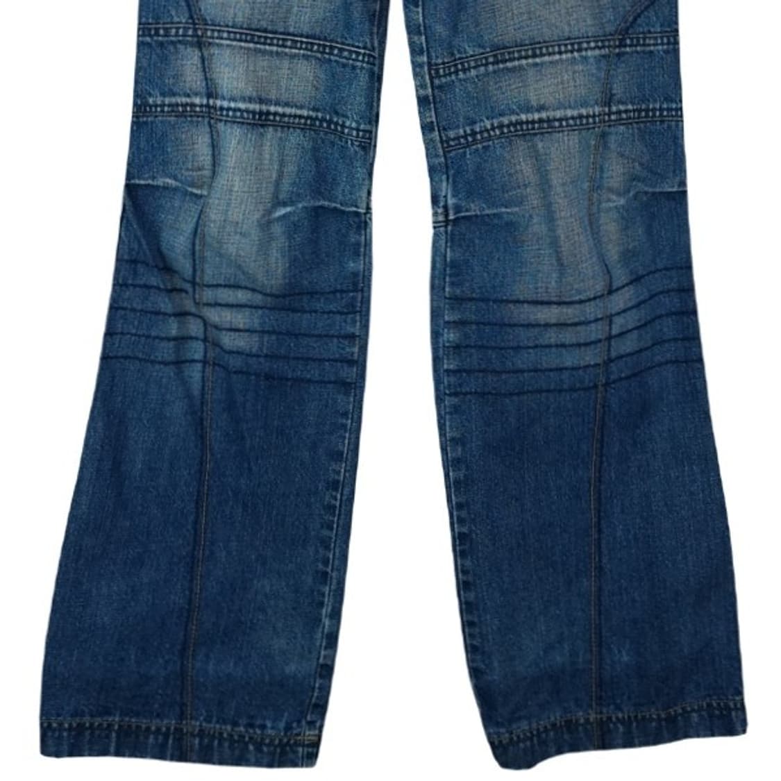 [빈티지] 워시드 바이커 디테일 데님 팬츠 청바지 M17847 상품이미지5