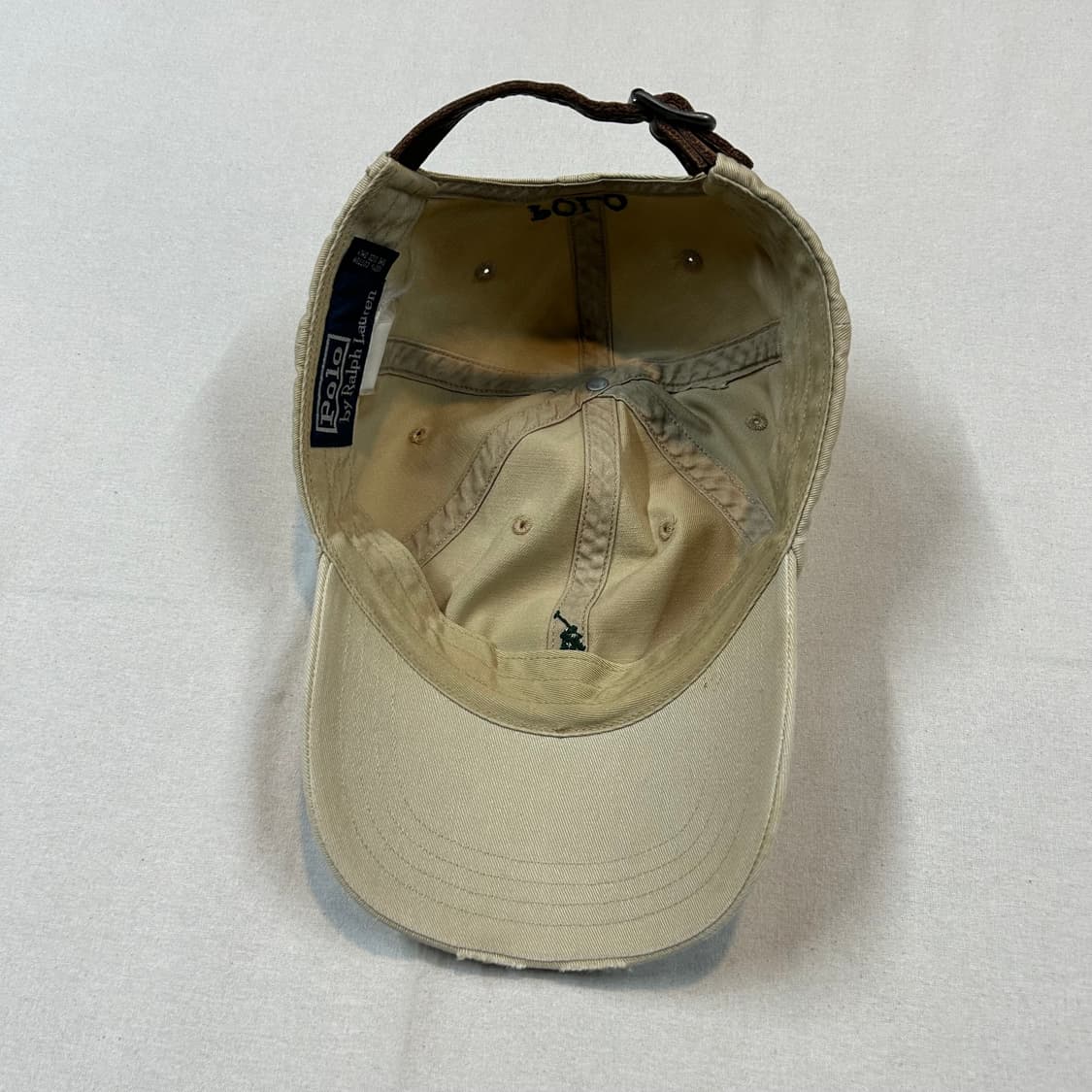 폴로 랄프로렌 베이지 볼캡 모자 가죽스트랩 정품 상품이미지8