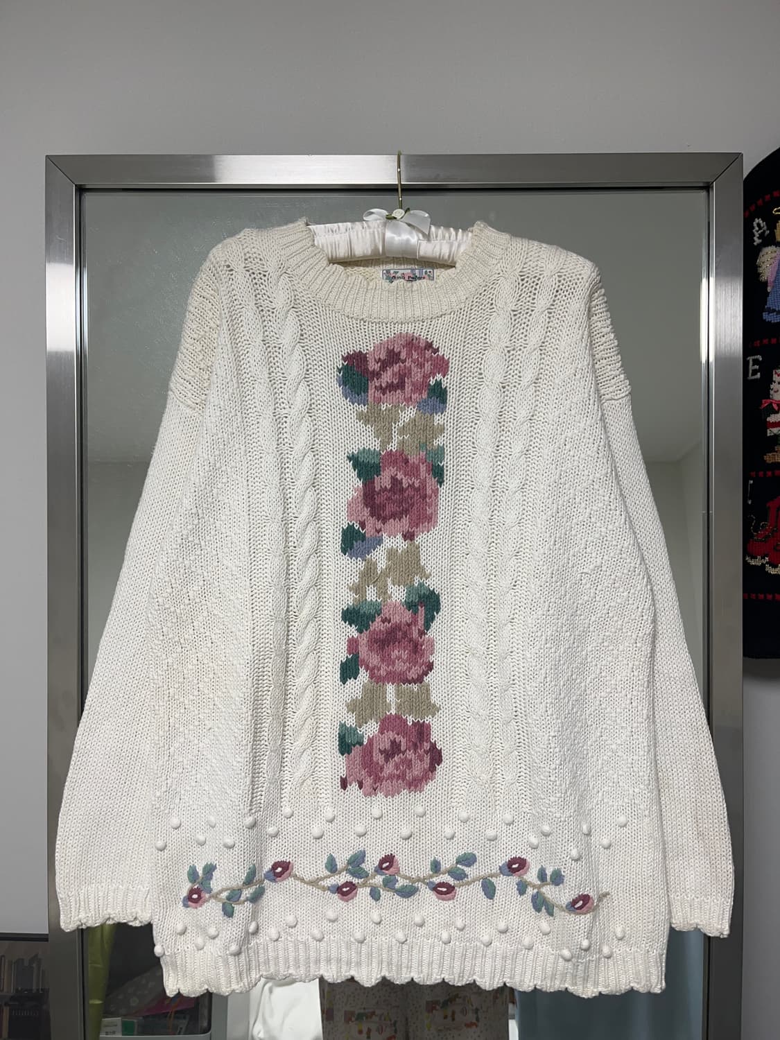 Gina Peters🌷플라워 빈티지 니트 vintage knit 상품이미지1