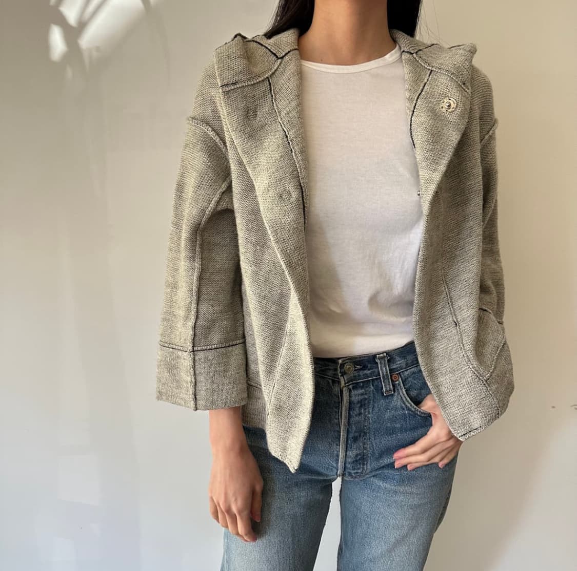 요지야마모토 Y's 울 후드 자켓 상품이미지1