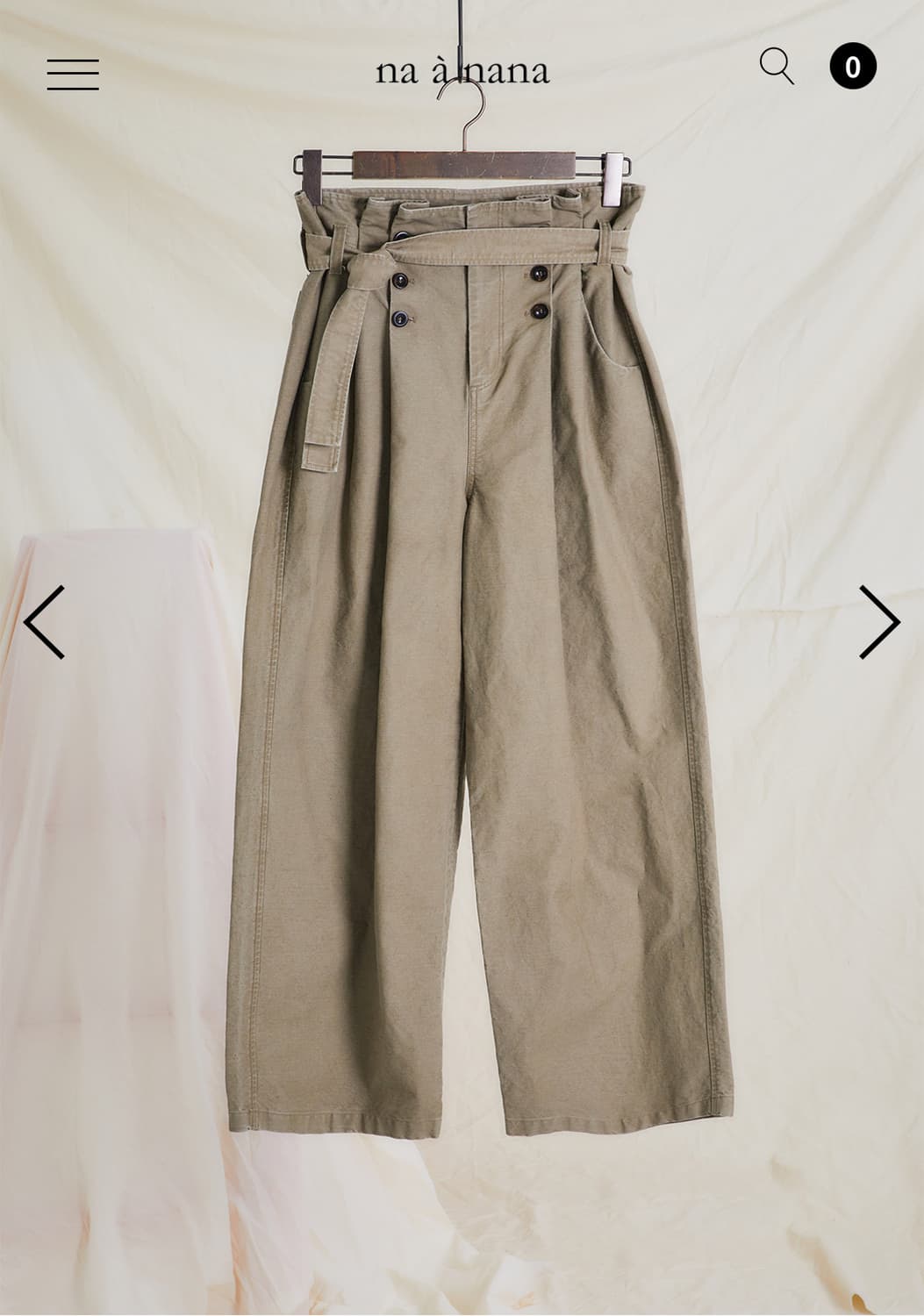 Naanana pleats belted pants 상품이미지3