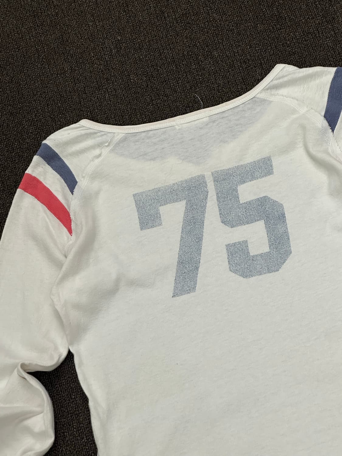 L)Japanese vintage 패치 디테일 화이트 롱슬리브 상품이미지6