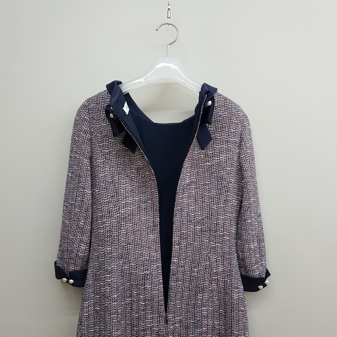 모조에스핀 트위드 원피스 55사이즈 상품이미지5