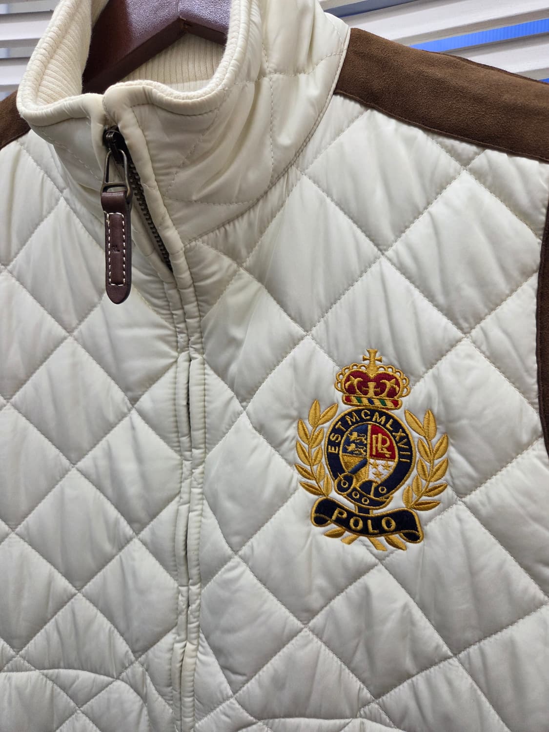 폴로 랄프로렌 아이보리 퀼팅 베스트 상품이미지3