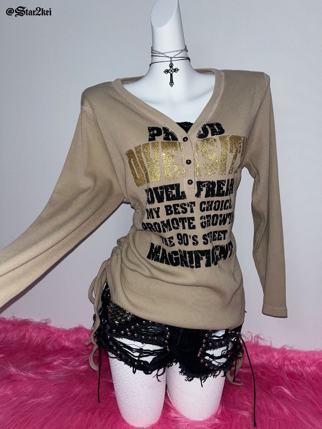 00‘s 글리터 그래픽 롱슬리브 상품이미지1