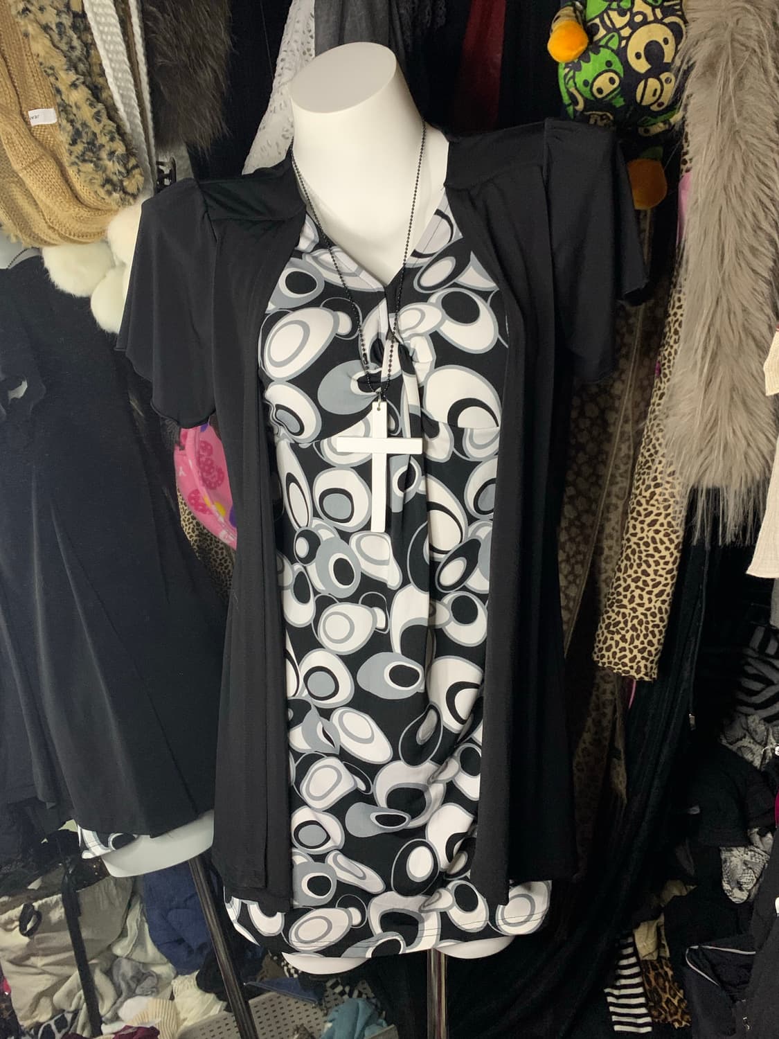 y2k 펑크 갸루 레이어드 원피스 상품이미지1