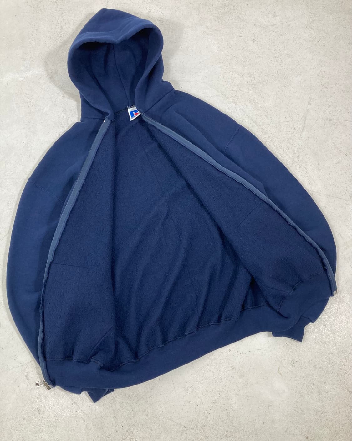 90s Russell Zip Up Hoodie (navy) 상품이미지7